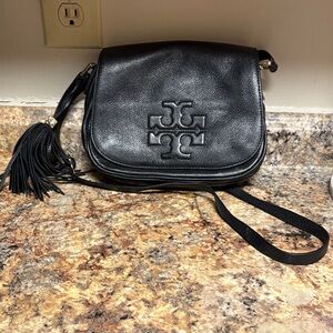 Tory Burch Black Crossbody Bag with Tassel